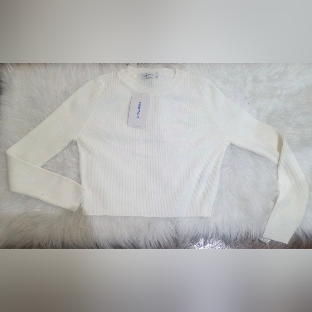 Women's Low Casual Cropped Sweater